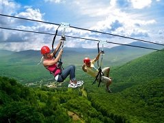 Zip lining